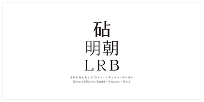 KinutaMincho StdN Font Poster 1